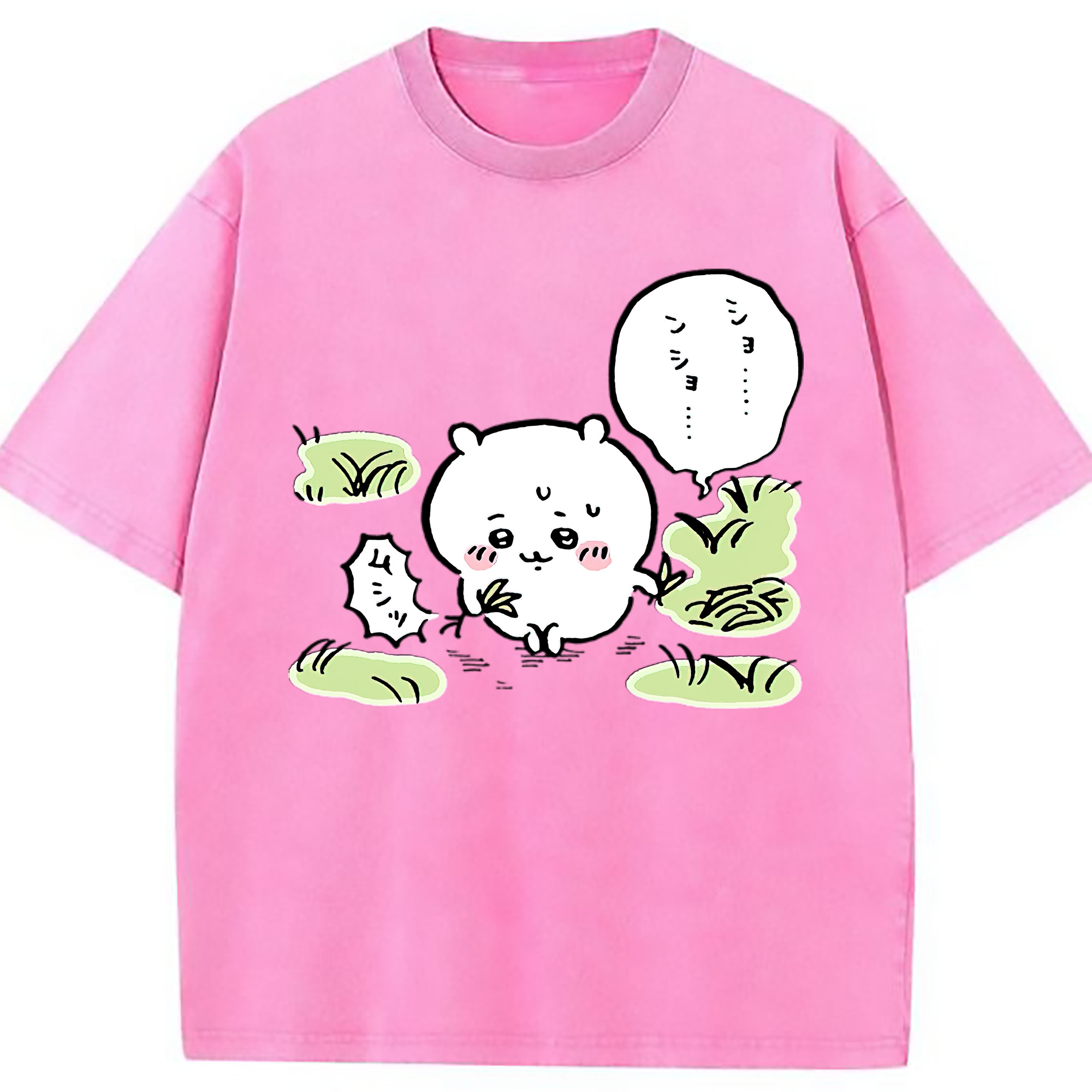 （画像用） ちいかわ ちいかわ Chii-kawa chiikawa 綿100% ヴィンテージ風 半袖Tシャツ（フロントプリント）